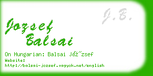 jozsef balsai business card